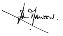 Sir John Manzoni Signature